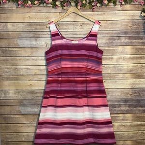 Ann Taylor LOFT Outlet Pink Shades of Stripe Dress